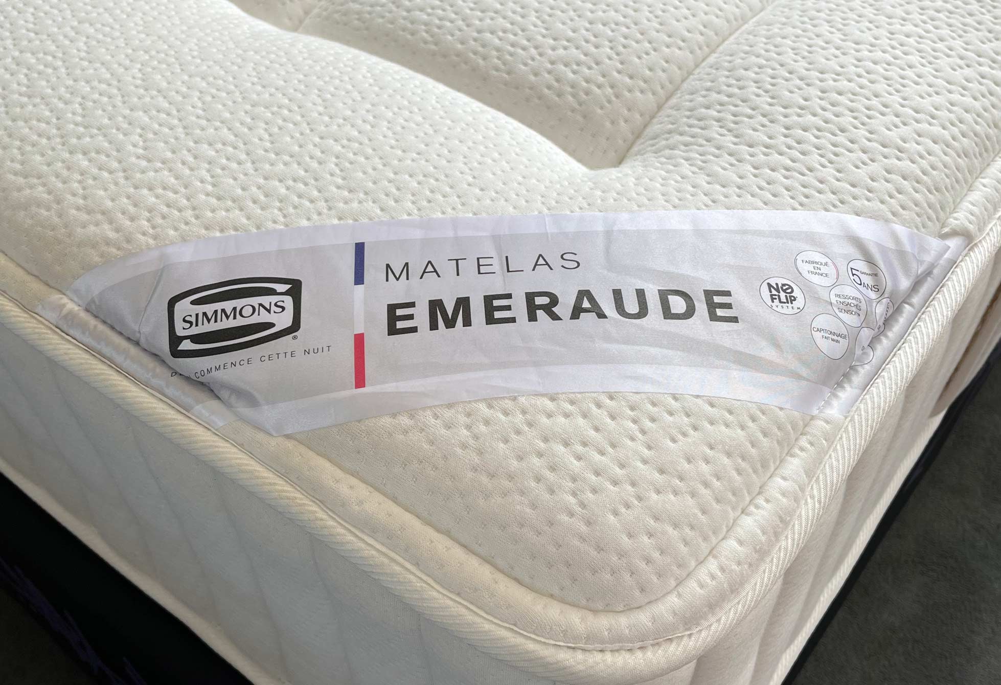 Matelas Ressorts Simmons EMERAUDE  160x200 (Queen size)